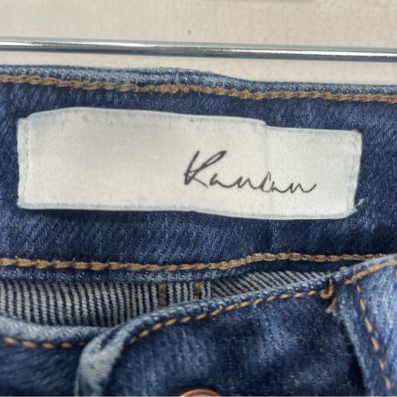 KanCan Dark Blue Distressed Flare Jeans L9 - Picture 5 of 7